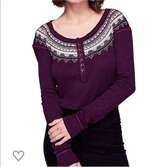 Free People galaxy combo purple top, small - Picture 1 of 8